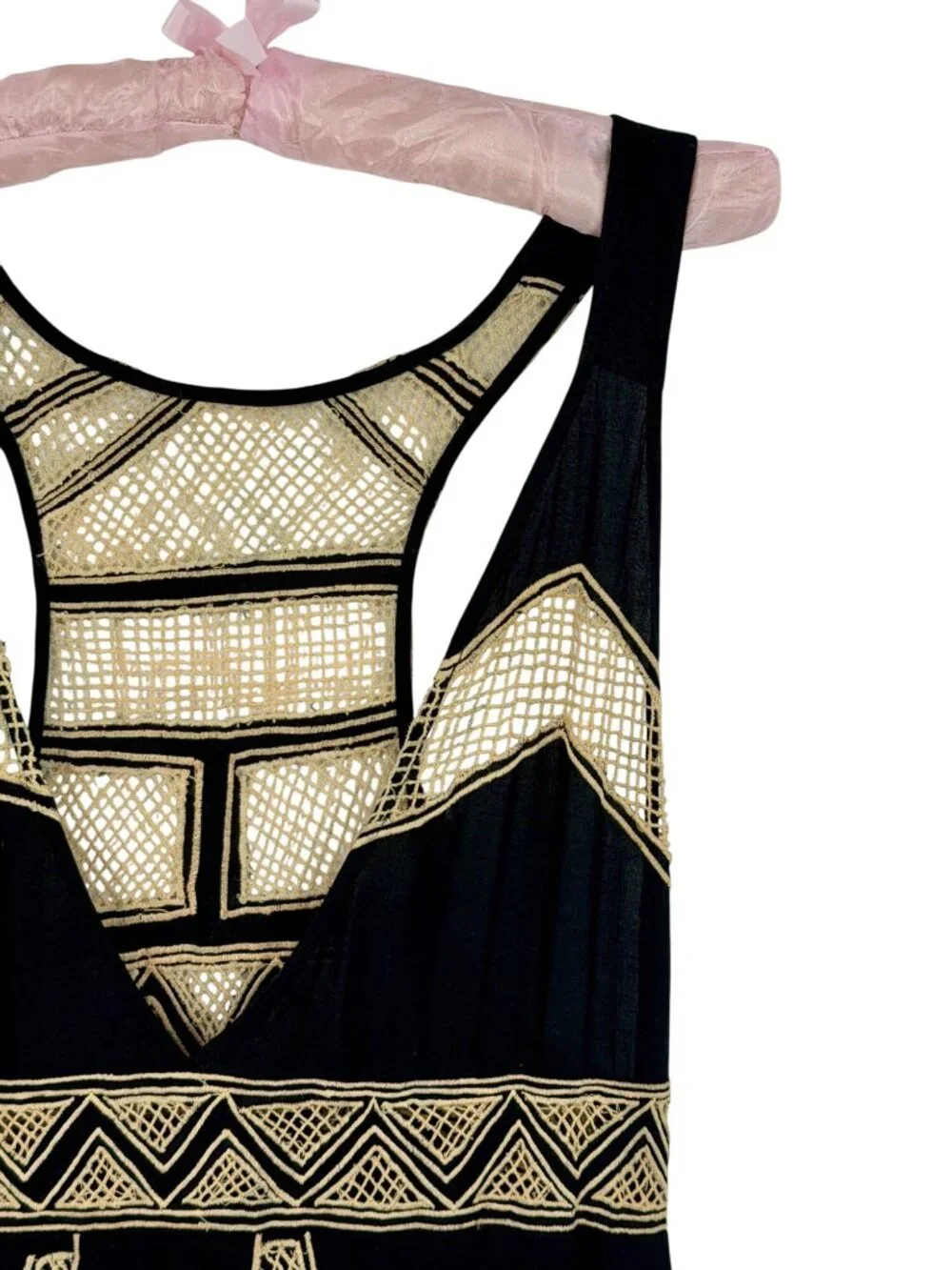 RARE VTG NWOT Free People Jen’s Pirate Booty Black Embroidered Maxi Dress | Boho - Picture 4 of 16